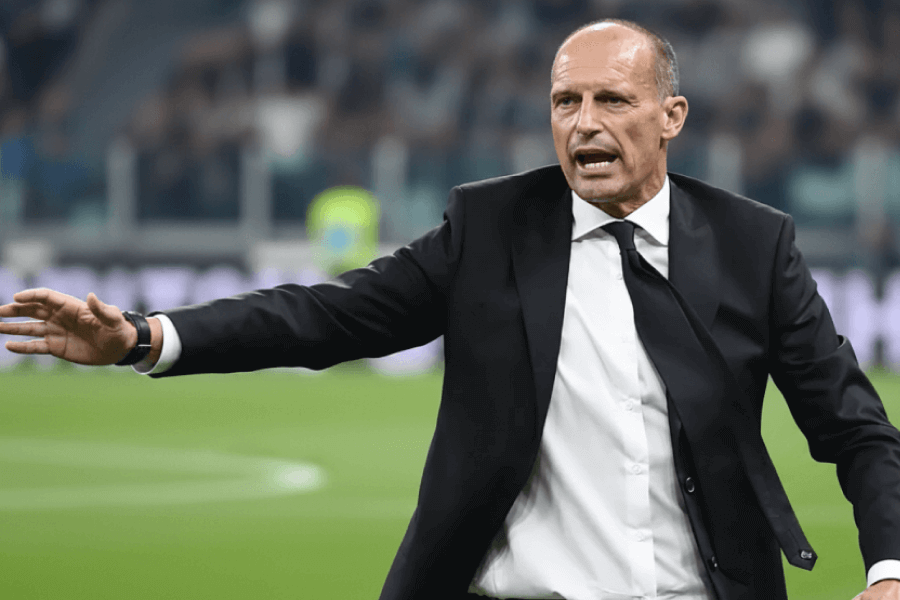 Massimiliano Allegri en conférence de presse.