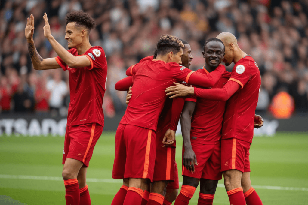 Les supporters de Liverpool réagissant à la défaite.