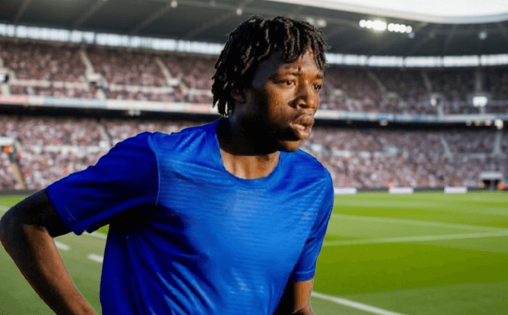 Moment d'entraînement de Kalondji au Dynamo de Kiev.