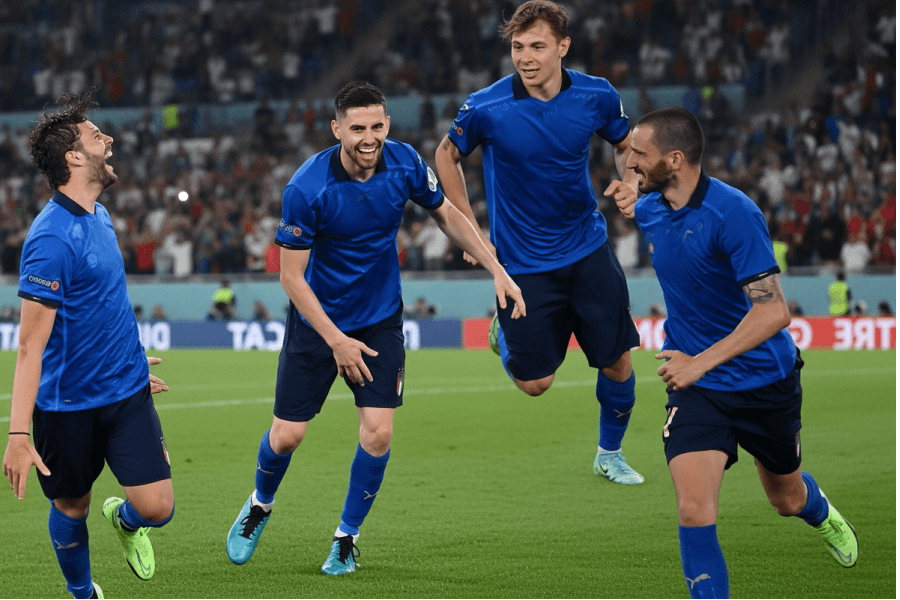 Les joueurs italiens sur le terrain pendant un match récent.