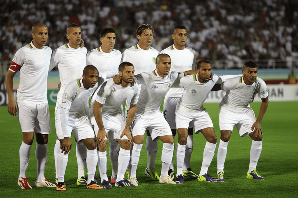 Célébration des Fennecs après une victoire en CAN.