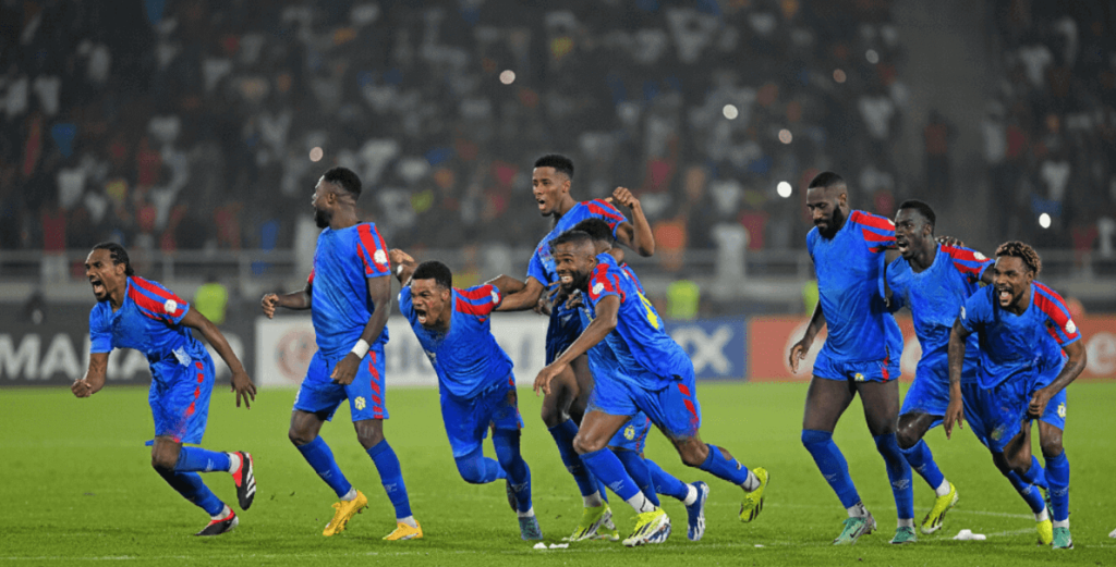Joueurs de l'équipe soudanaise pendant la rencontre face à la RDC.