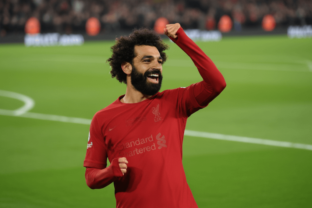 Salah en action contre Aston Villa dans la Premier League