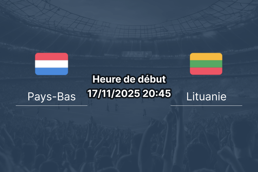 Couverture du pronostic pour Pays-Bas contre Lituanie