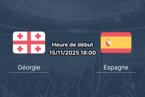 Couverture du pronostic pour Géorgie contre Espagne.