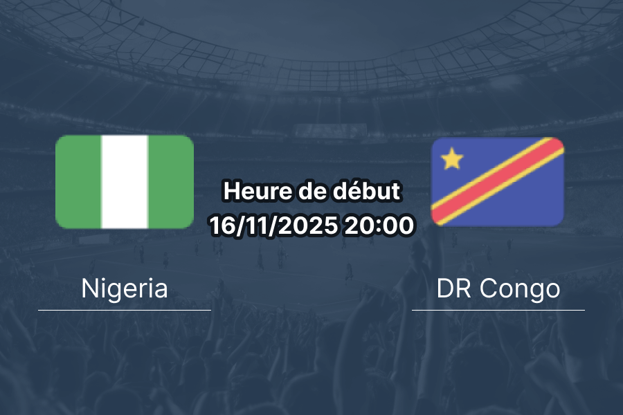Couverture du pronostic pour le match Nigeria contre DR Congo.