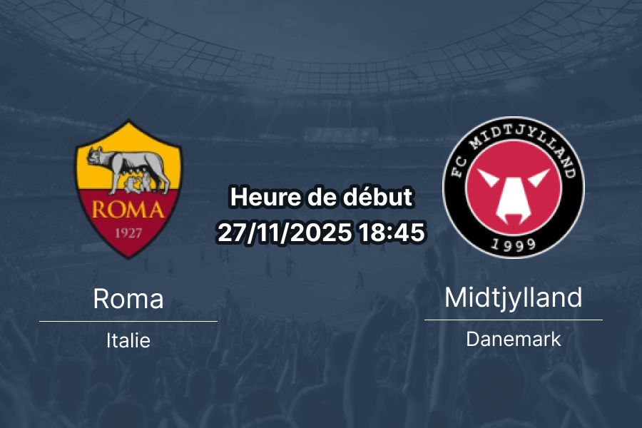 Affiche du match Roma – Midtjylland au Stadio Olimpico, Ligue Europa.