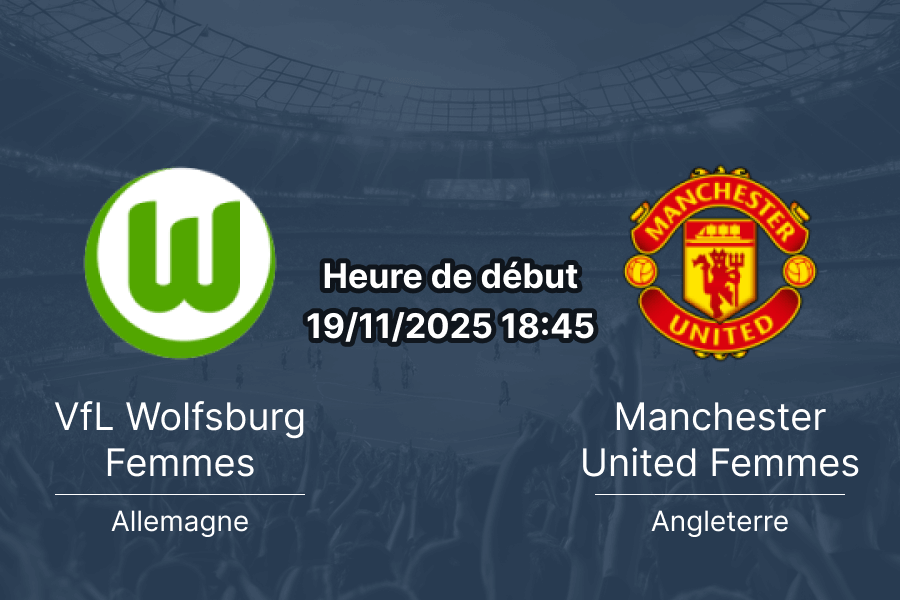 Couverture du pronostic pour Wolfsburg Femmes contre United Femmes.