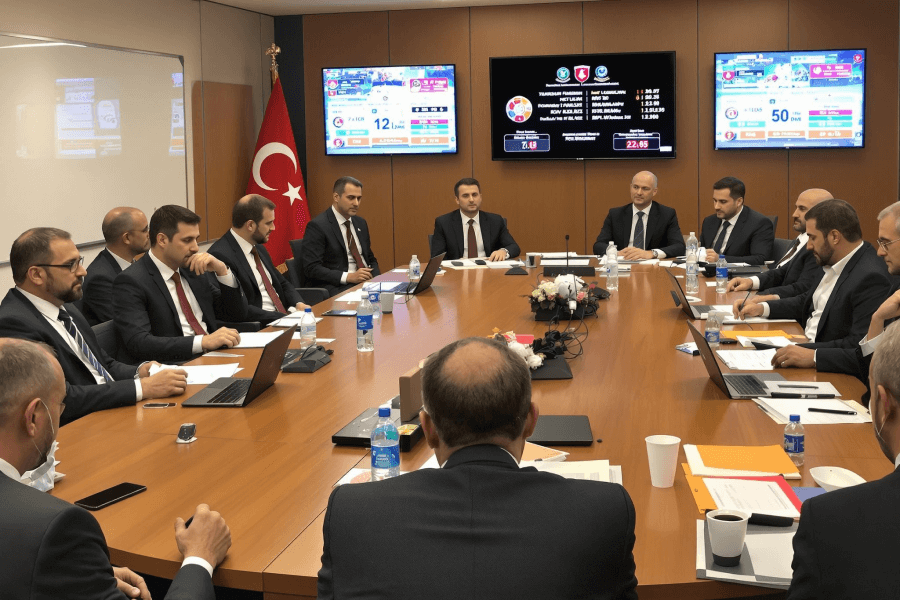 Image de la Fédération turque de football en réunion.