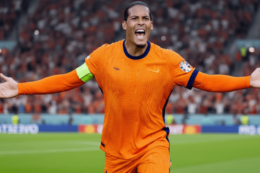 Van Dijk lors du match contre la Lituanie.