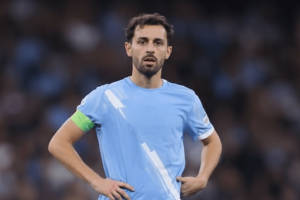 Bernardo Silva lors d'un entraînement de Manchester City.