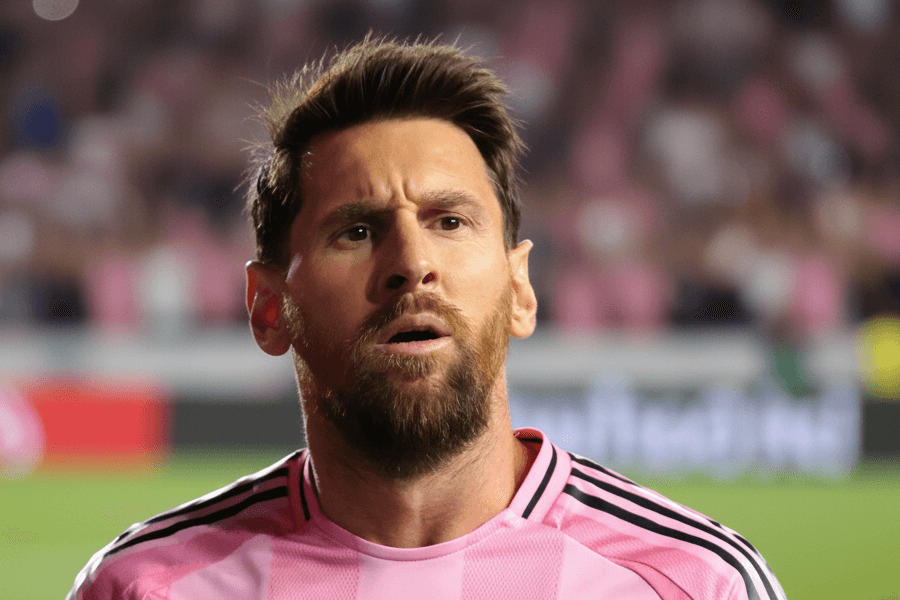 Messi célébrant la victoire de l'Inter Miami en finale.