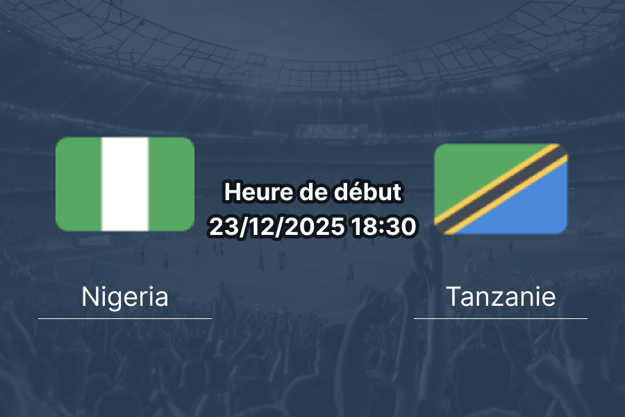 Pronostic Nigeria – Tanzanie CAN 2025, couverture avec analyse du match.