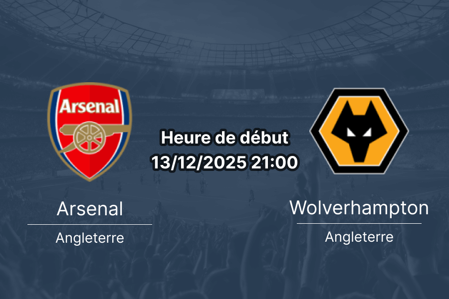 Couverture du pronostic pour le match Arsenal contre Wolverhampton