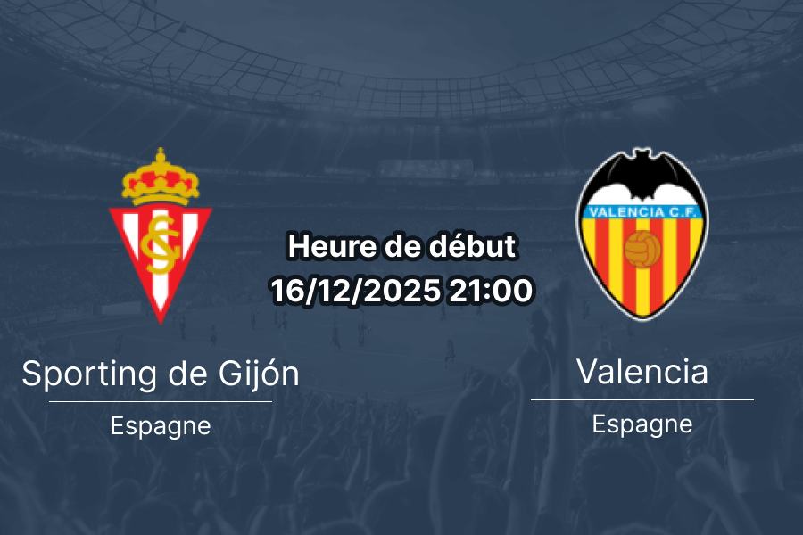 Couverture du match Sporting de Gijón vs Valencia, ambiance dynamique.