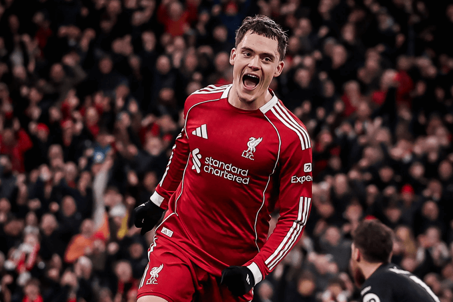 Florian Wirtz premier but avec Liverpool