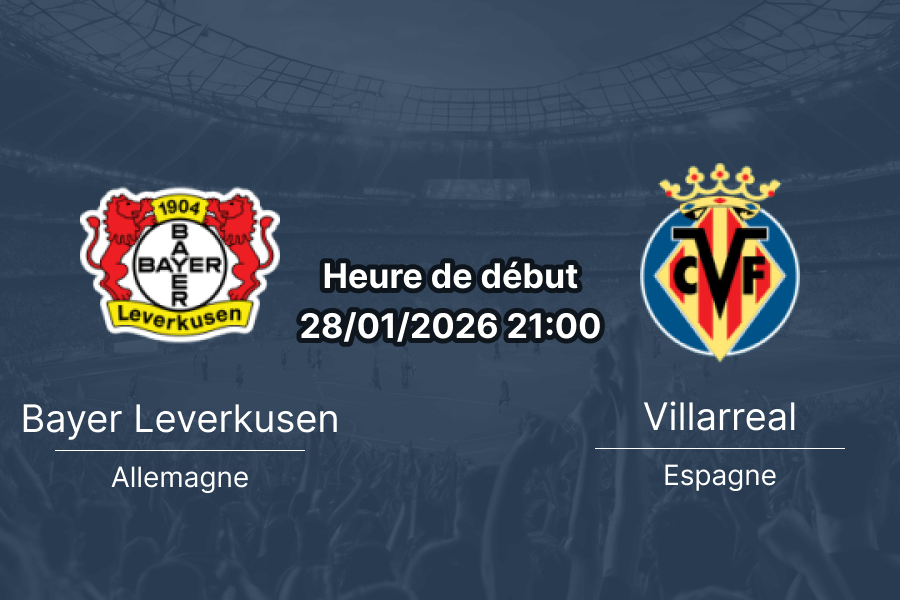 Pronostic Bayer Leverkusen contre Villarreal Ligue des Champions 28 janvier 2026 cotes analyse 1xBet RDC