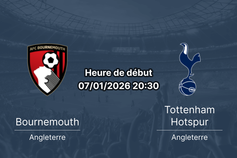 Couverture pronostic Bournemouth – Tottenham, analyse Premier League