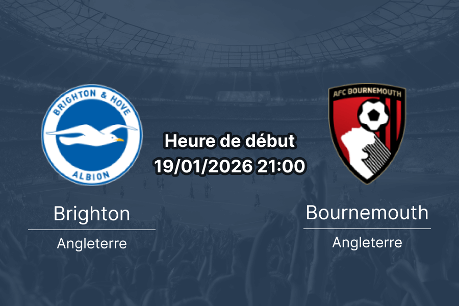 Couverture pronostic Brighton Bournemouth Amex Stadium Premier League