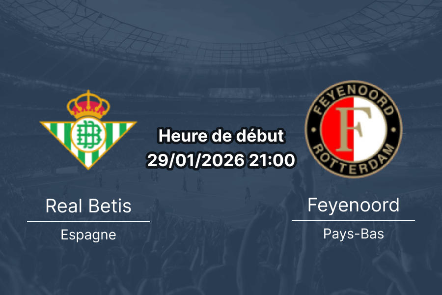 Pronostic Real Betis Feyenoord Europa League 29 janvier 2026 cotes 1xBet RDC