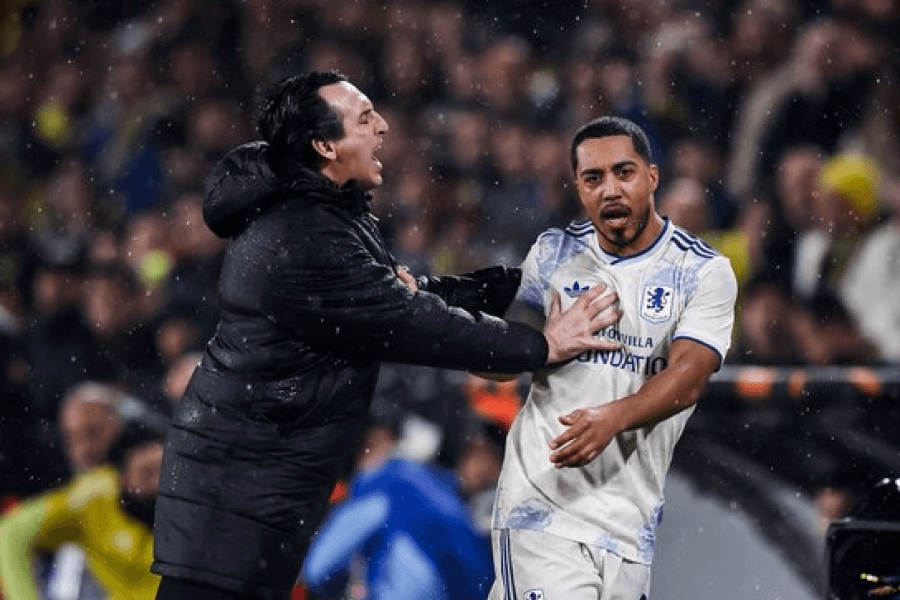 Unai Emery pousse Youri Tielemans remplacement incident Fenerbahçe Aston Villa