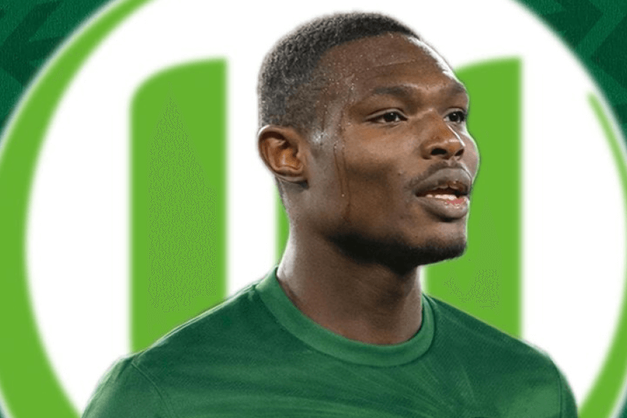 Jonas Adjetey Wolfsburg signature maillot présentation Ghana défenseur contrat 2030 officiel