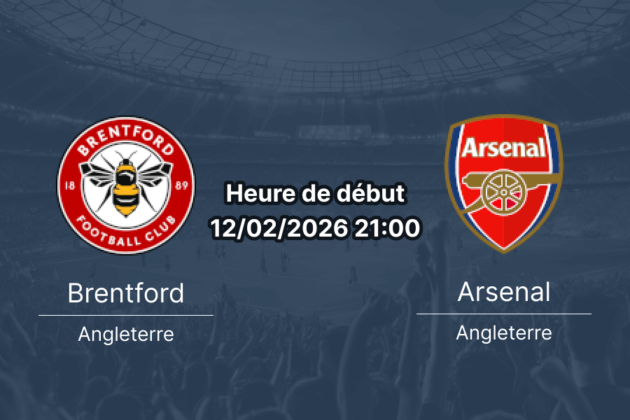 Pronostic Brentford Arsenal 12 février 2026 Premier League Gtech Community Stadium analyse cotes 1xBet RDC prévision match Gunners contre Bees Londres derby