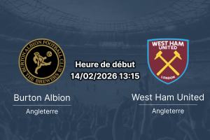 Pronostic Burton Albion vs West Ham United FA Cup 14 février 2026 analyse et cotes