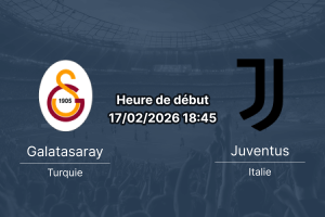 Pronostic Galatasaray vs Juventus UEFA Champions League 17 février 2026 play-offs aller Rams Park Istanbul