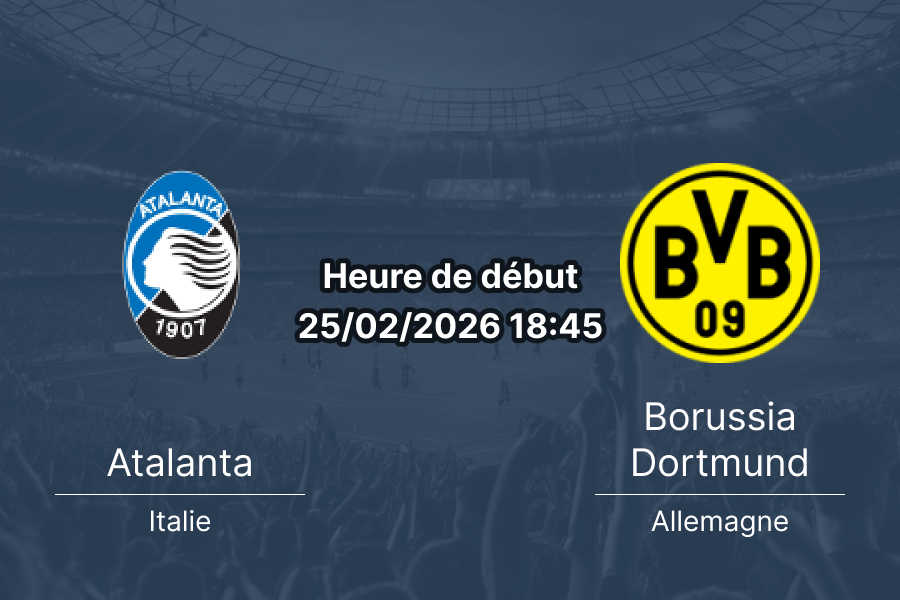 Pronostic Atalanta Bergame vs Borussia Dortmund barrages retour Ligue des Champions UEFA 2025-26, 25 février 2026 Gewiss Stadium Bergame Italie, analyse paris sportifs 1xBet RDC