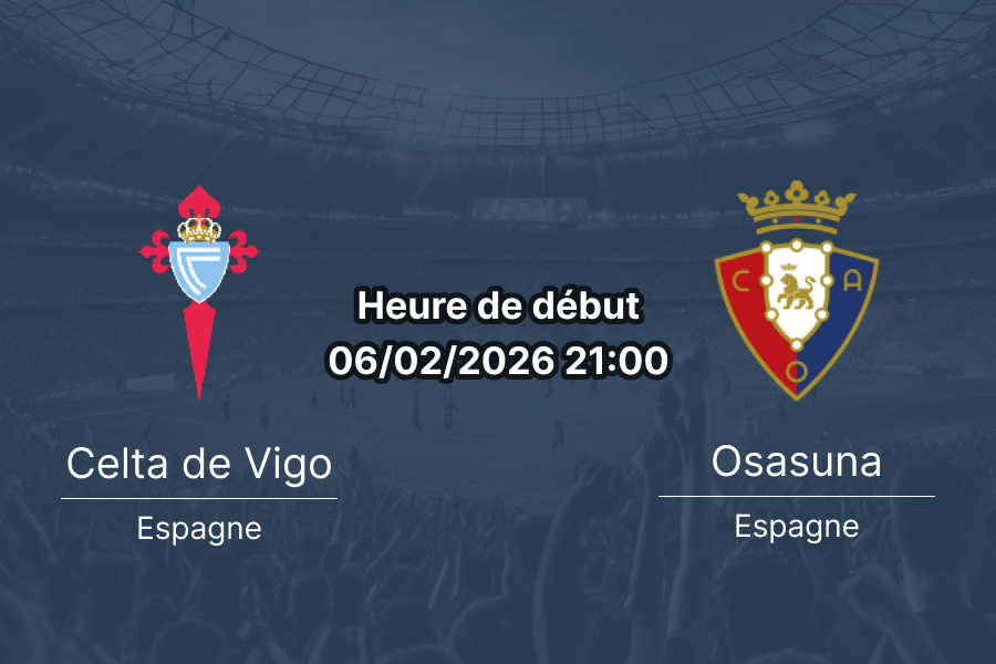 Pronostic Celta de Vigo contre Osasuna La Liga 23e journée 6 février 2026 Estadio Balaídos 33 points