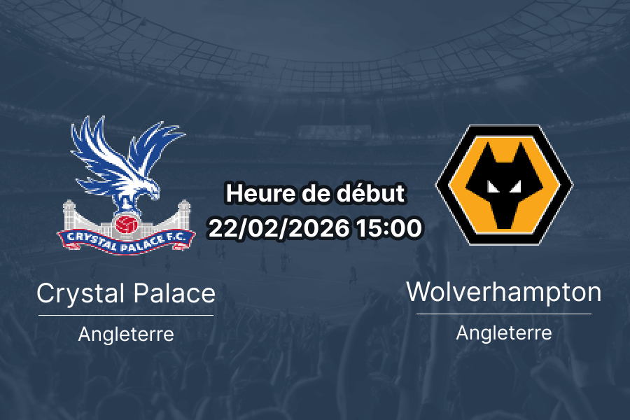 Pronostic Crystal Palace vs Wolverhampton Wanderers Premier League 27e journée Selhurst Park 22 février 2026