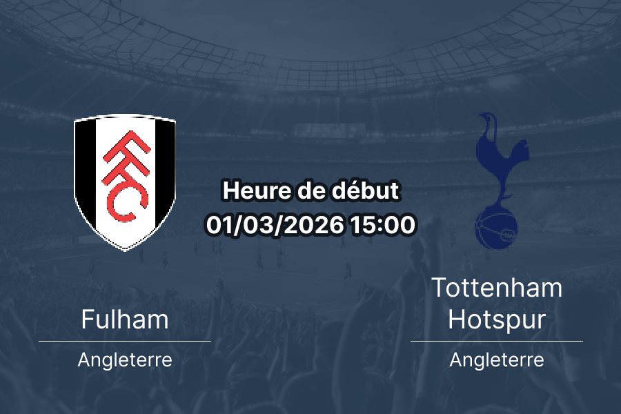 Pronostic Fulham vs Tottenham Hotspur - Premier League 28e journée 1er mars 2026 - Analyse et cotes
