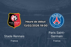 Pronostic Stade Rennais Paris Saint-Germain Ligue 1 France 13 février 2026 Roazhon Park