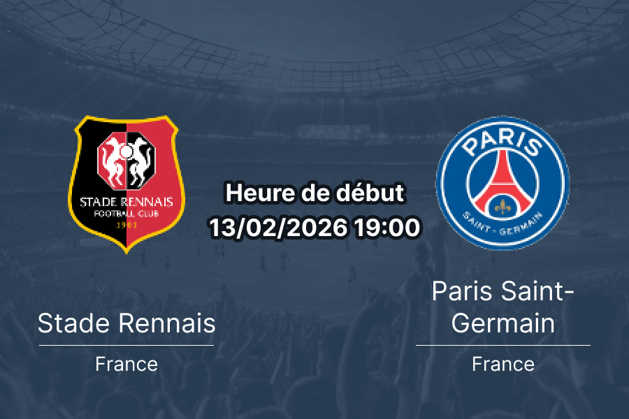 Pronostic Stade Rennais Paris Saint-Germain Ligue 1 France 13 février 2026 Roazhon Park