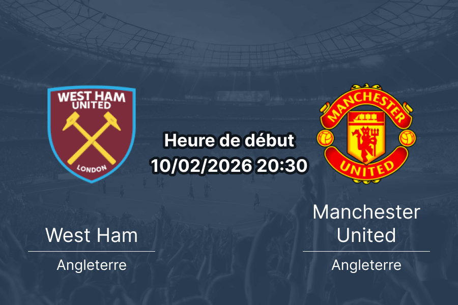 Pronostic West Ham contre Manchester United Premier League 10 février 2026 London Stadium Bruno Fernandes