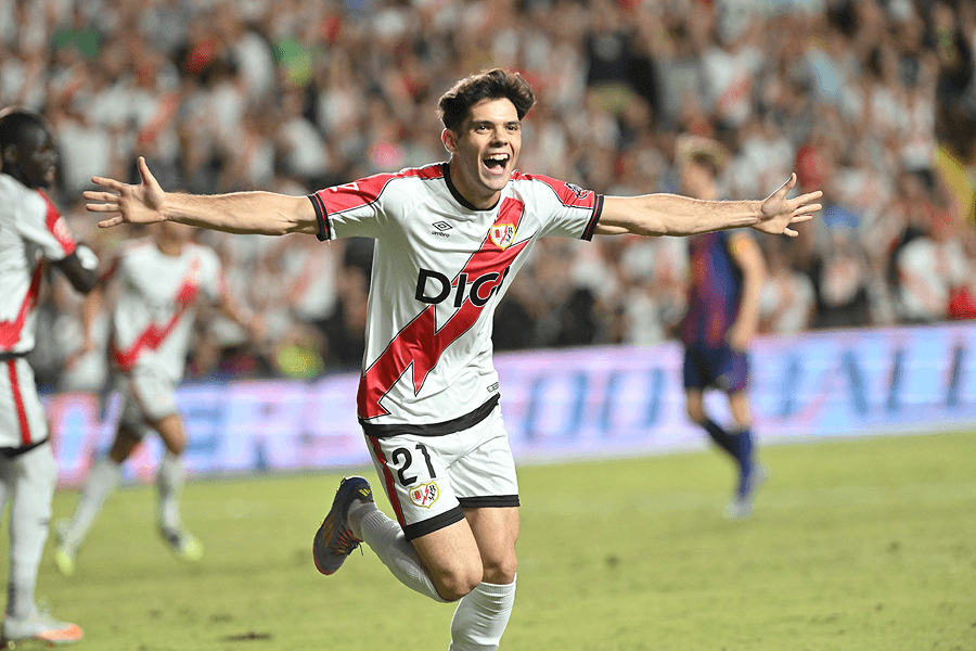 Fran Pérez célèbre but ouverture score Rayo Vallecano Atlético Madrid 3-0