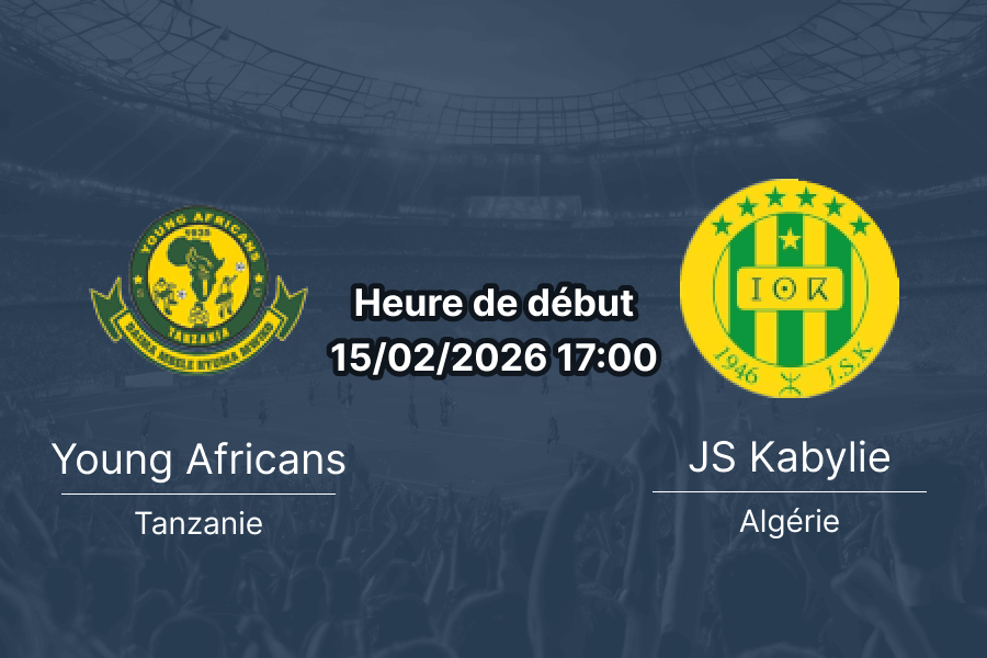 Pronostic Young Africans contre JS Kabylie CAF Champions League Groupe B 15 février 2026 Amaan Stadium