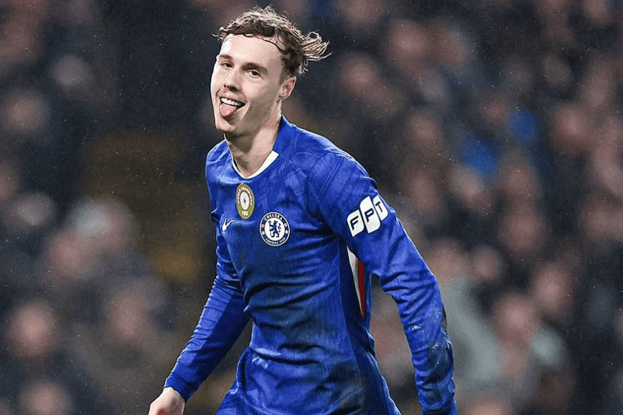 Cole Palmer Chelsea maillot bleu Stamford Bridge but Premier League 2026