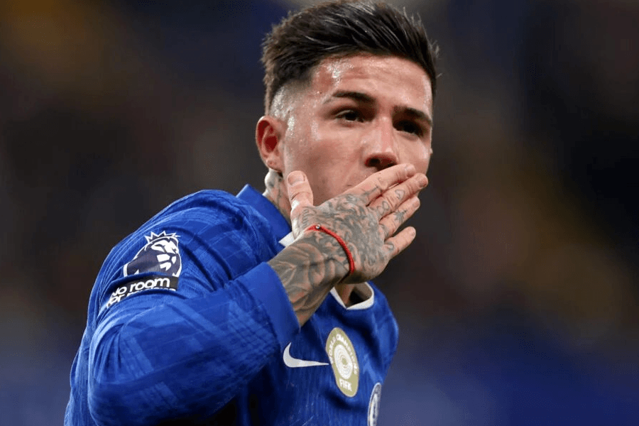 Enzo Fernandez en maillot de Chelsea lors d'un match de Premier League 2026