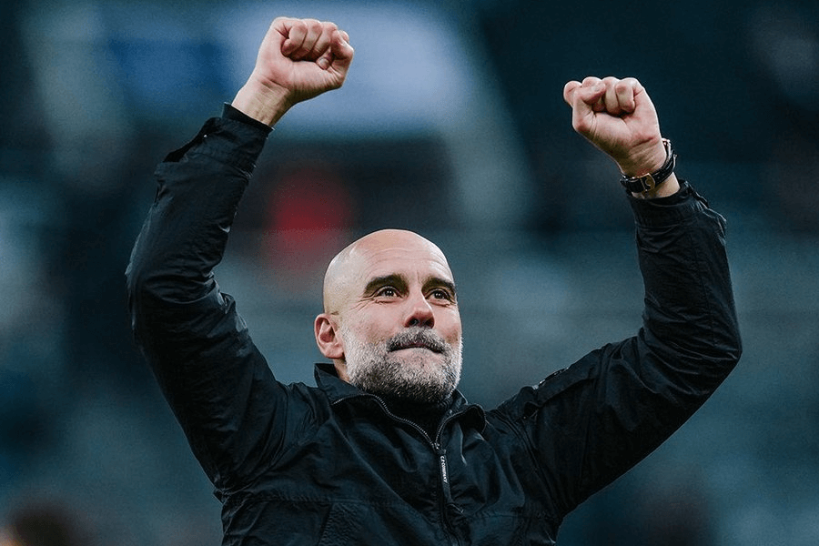 Pep Guardiola célèbre la victoire comeback de City 3-1 contre Newcastle FA Cup 2026