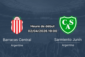 Pronostic Barracas Central vs Sarmiento Junin Liga Profesional Argentina Apertura 2026 journée 13 Estadio Claudio Tapia Buenos Aires 1xbetapkrdc