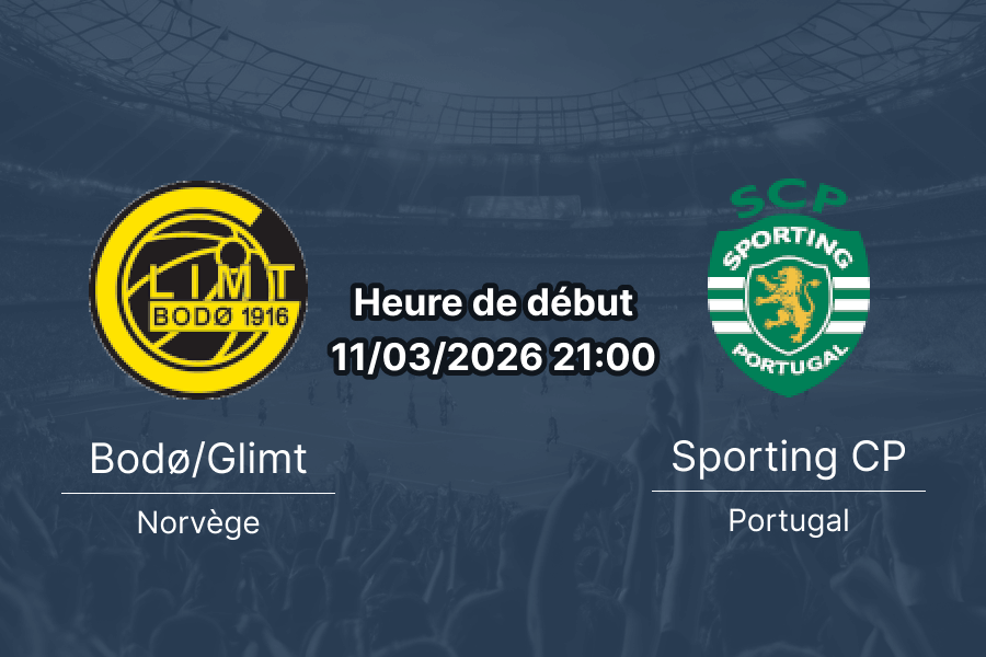 Pronostic Bodø/Glimt vs Sporting CP UEFA Champions League huitièmes de finale 11 mars 2026 Aspmyra Stadion – analyse cotes et pari expert 1xBet