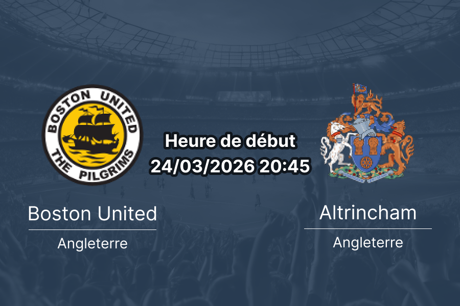 Pronostic Boston United vs Altrincham National League 40e journée 24 mars 2026 York Street Stadium paris 1xBet RDC Emeka Ngoyi