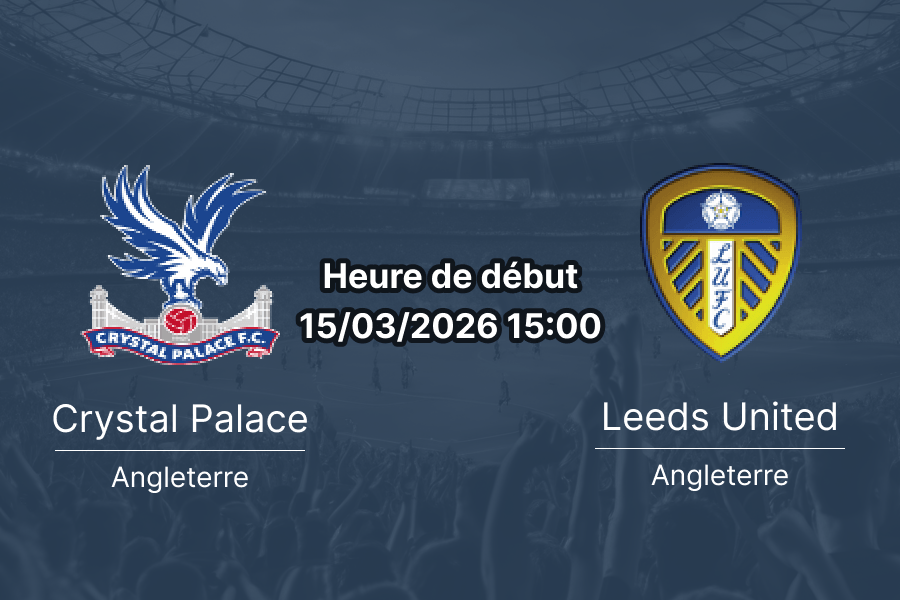 Pronostic Crystal Palace vs Leeds United – Premier League 30e journée 15 mars 2026 – Selhurst Park