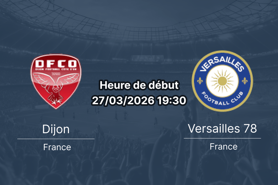 Pronostic Dijon FCO Versailles 78 Championnat National France 27 mars 2026 Emeka Ngoyi 1xBet APK RDC Congo