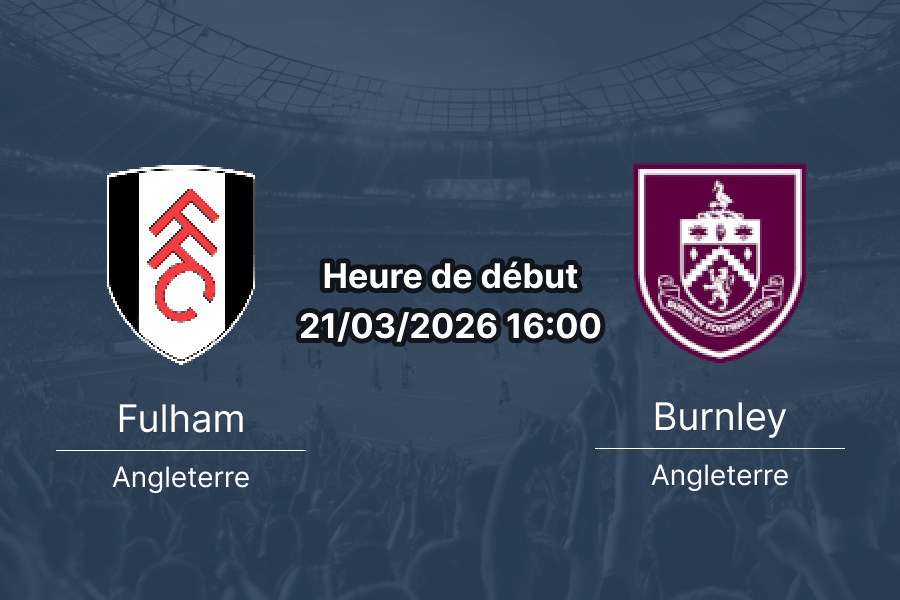 Pronostic Fulham FC vs Burnley Premier League journée 31 samedi 21 mars 2026 Craven Cottage Londres analyse cotes 1xBet APK RDC Congo