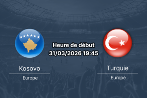 Pronostic Kosovo vs Turquie finale barrage Coupe du Monde 2026 Europe Stadiumi Fadil Vokrri Pristina 31 mars