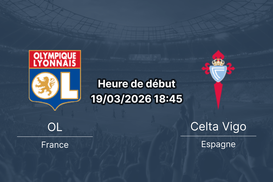 Pronostic Olympique Lyonnais vs Celta de Vigo - Huitième de finale retour UEFA Europa League 19 mars 2026 - Groupama Stadium Décines - analyse cotes 1xBet