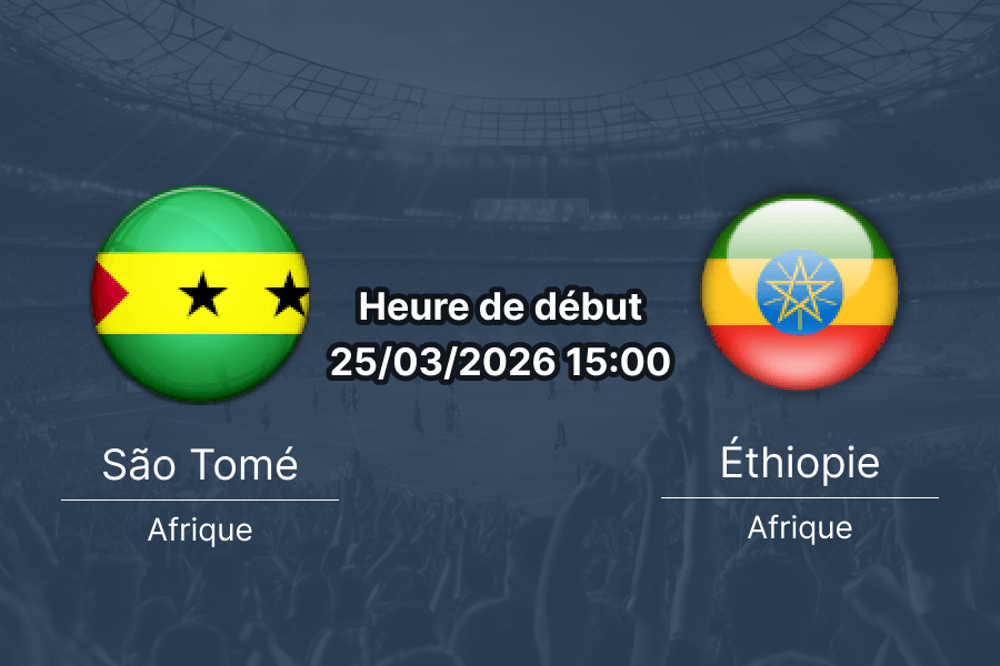 Pronostic São Tomé Príncipe vs Éthiopie qualifications CAN AFCON 2027 tour préliminaire 25 mars 2026 Estadio Nacional 12 de Julho paris 1xBet RDC Jean-Pierre Mwamba